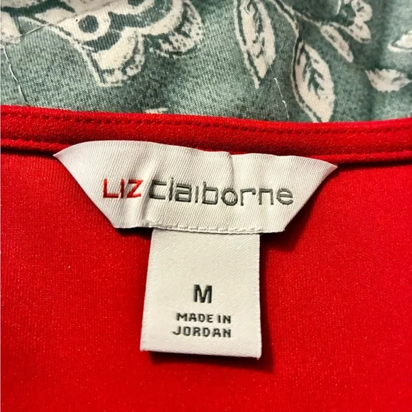 NWOT Ladies Liz Claiborne Pullover Short Cap Sleeve Blouse - Picture 7 of 8